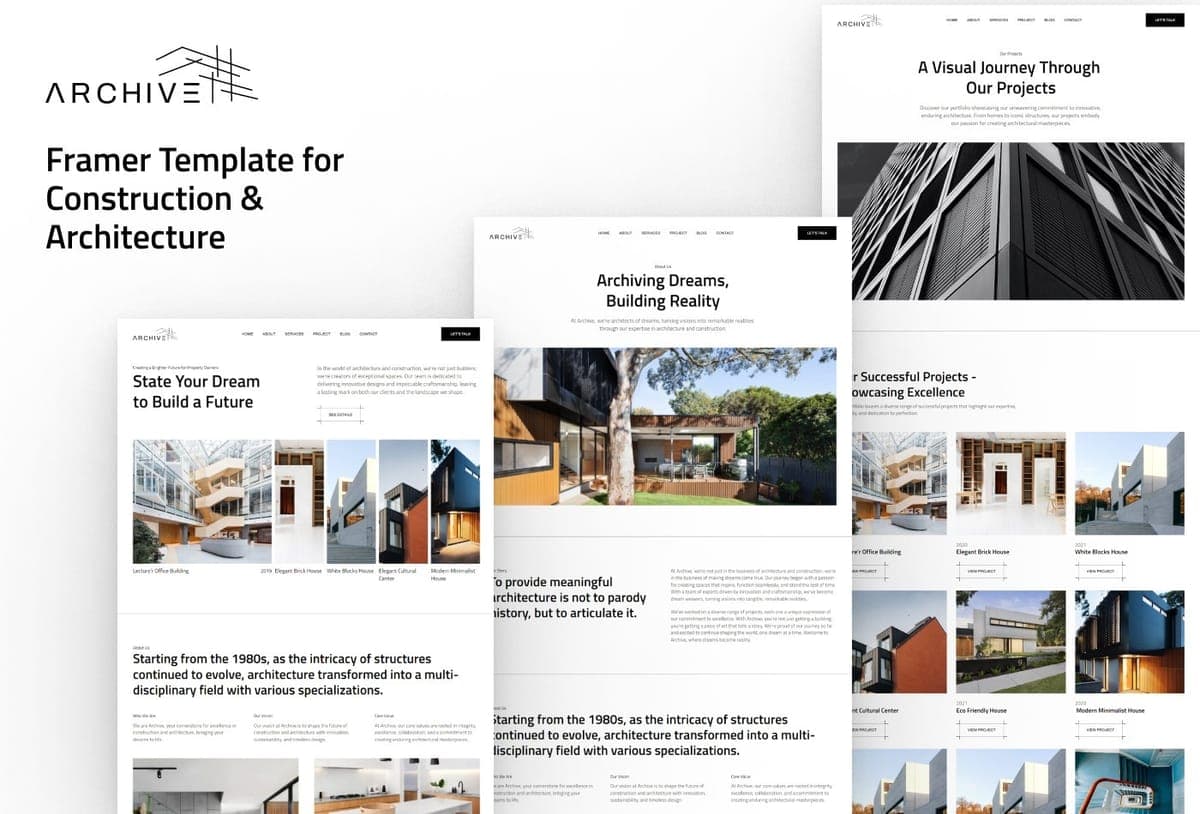 Archive template preview