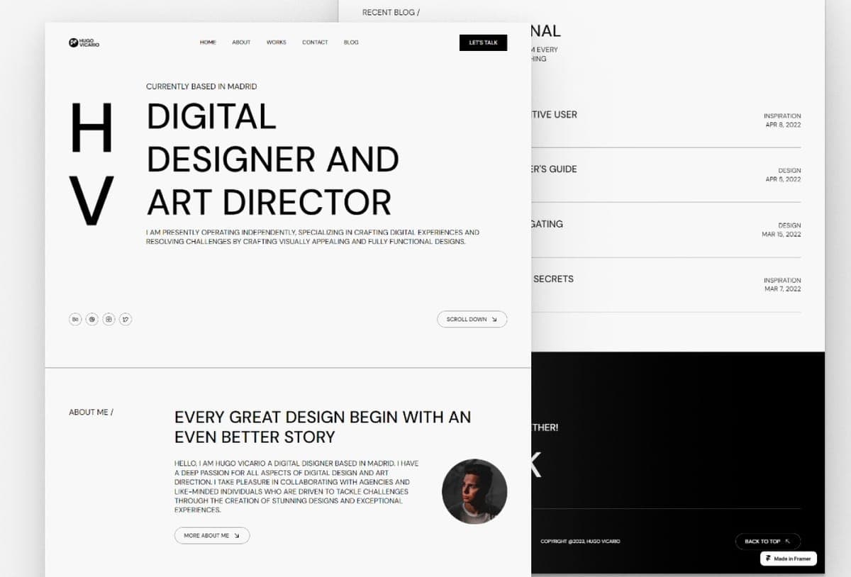 Hugo Vicario template preview