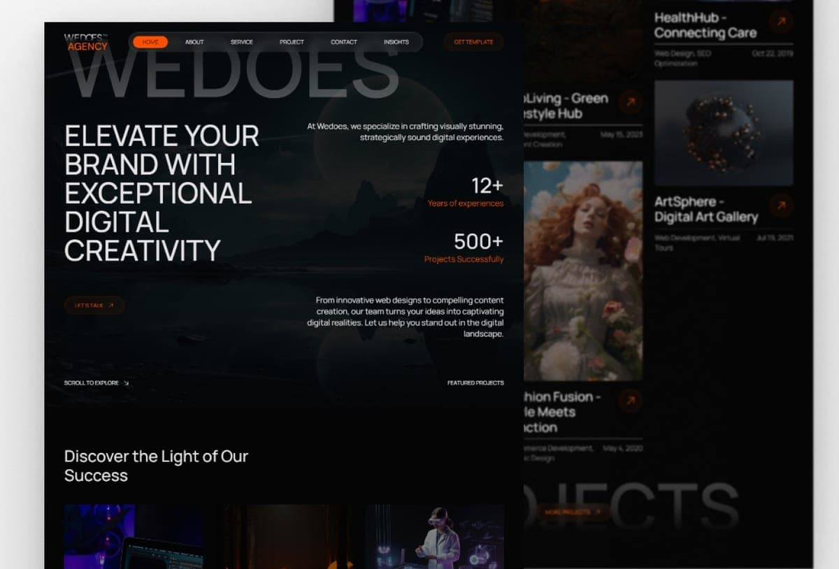 Wedoes template preview
