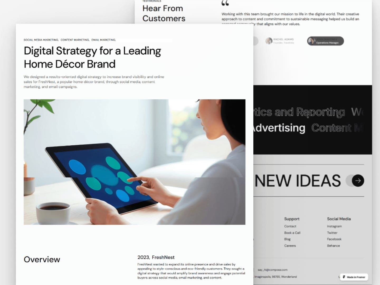 Compose website, page 1