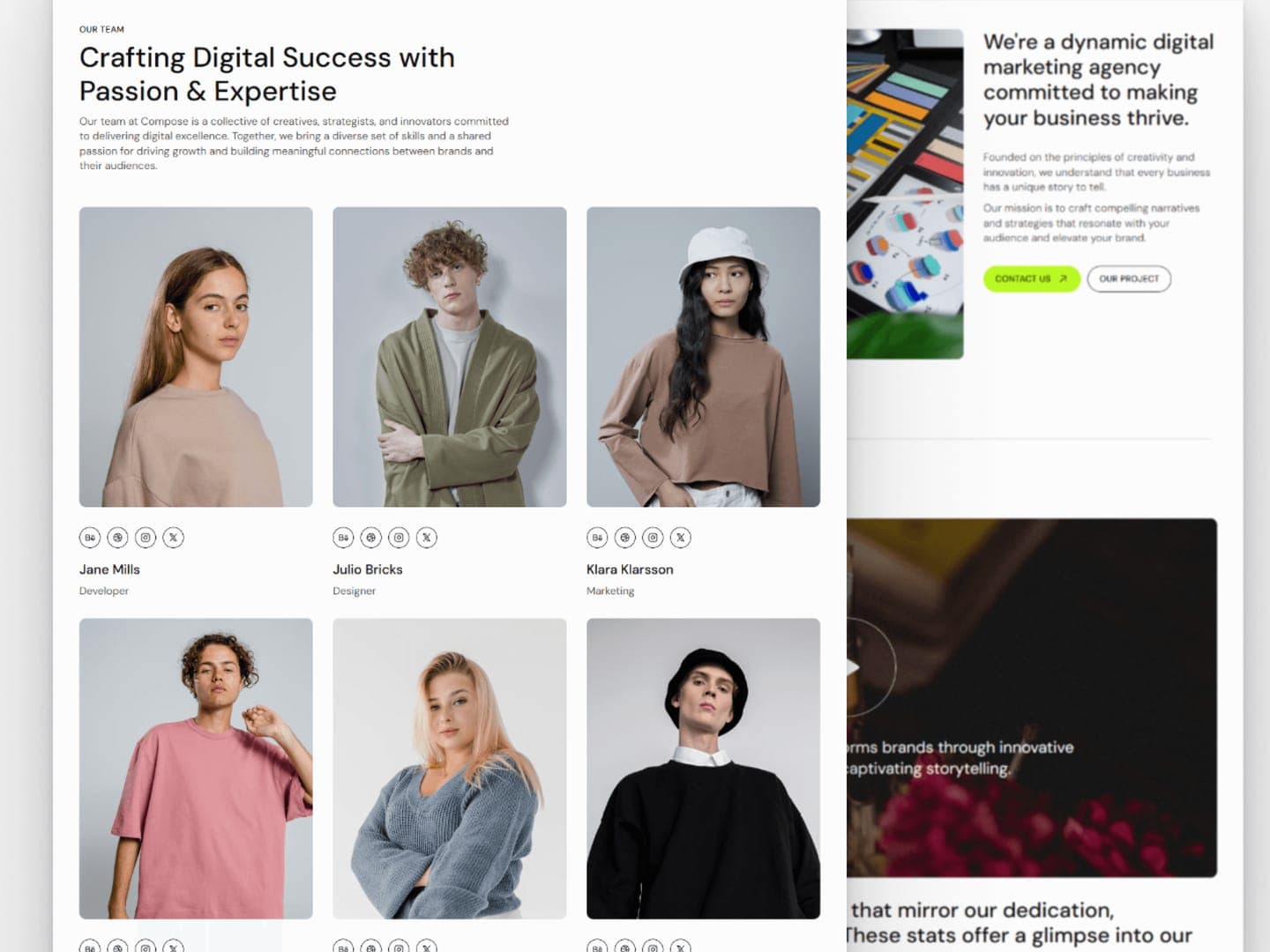 Compose website, page 2
