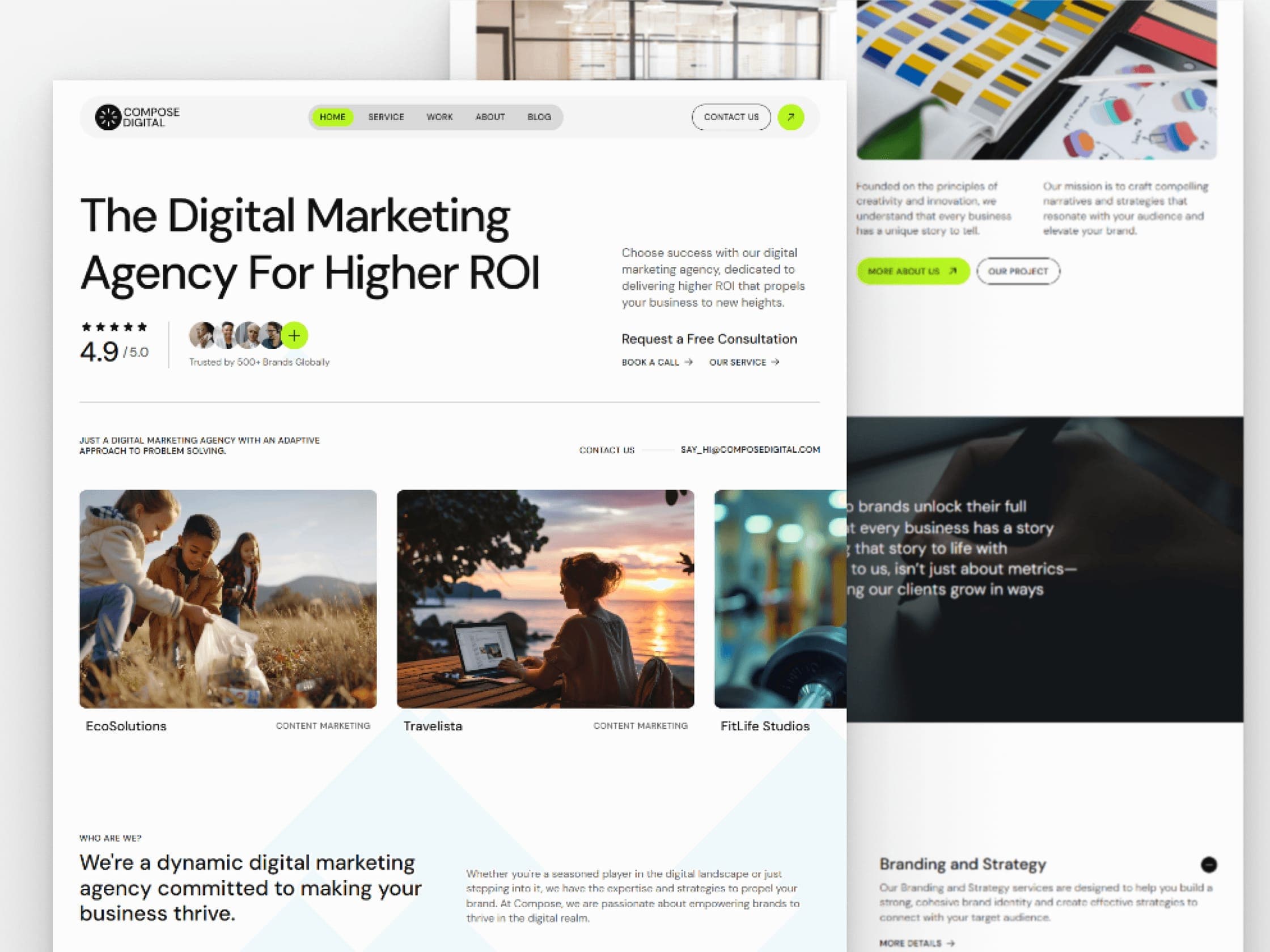 Compose website, page 3