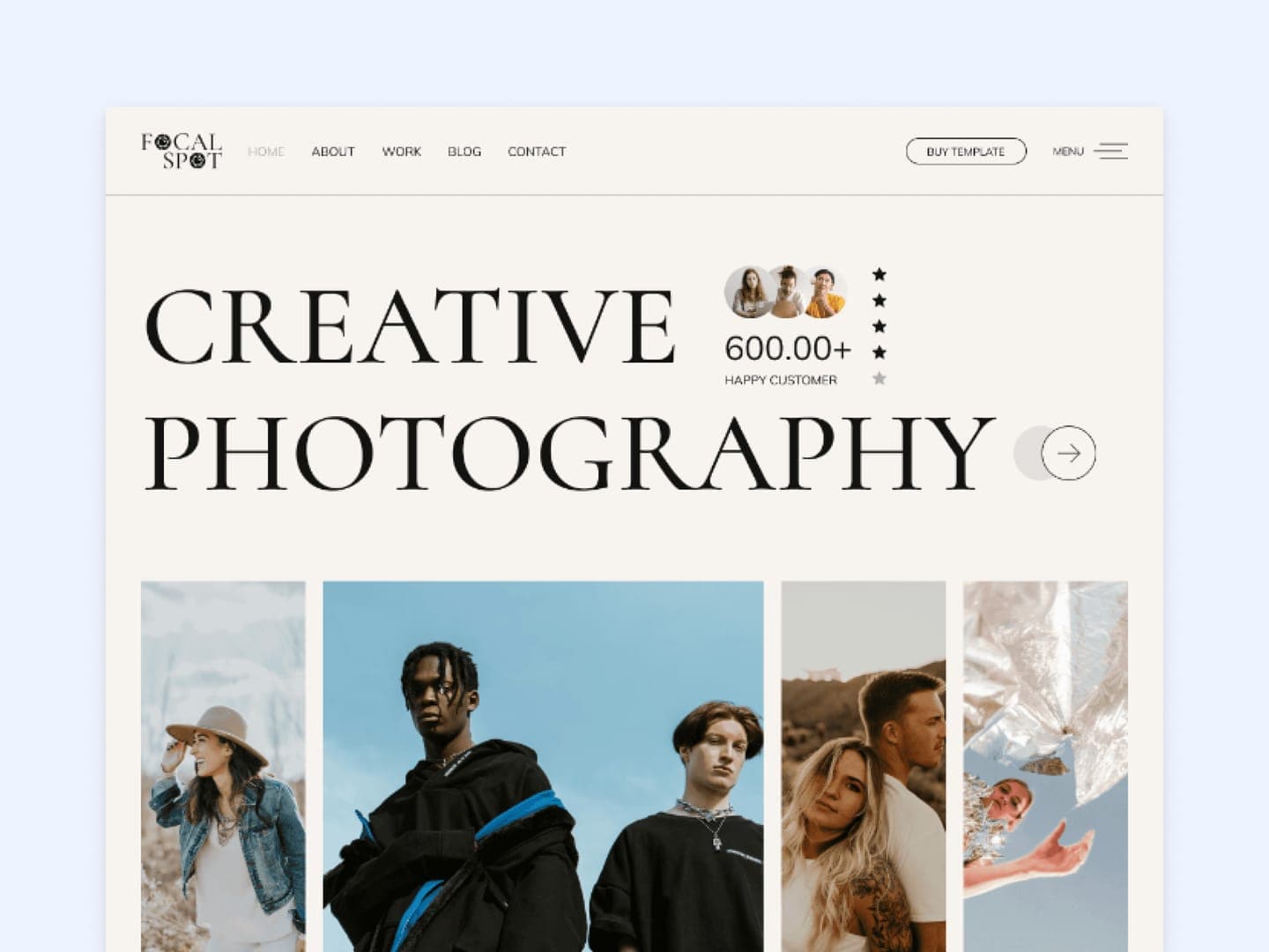 Focal Spot website shown on screens