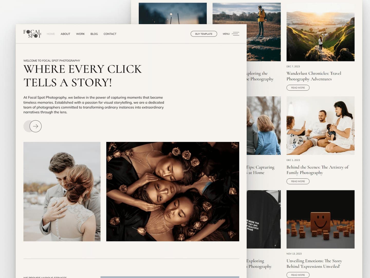 Focal Spot website, page 2